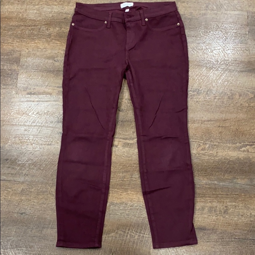 LILA RYAN Burgundy Skinny Pants
